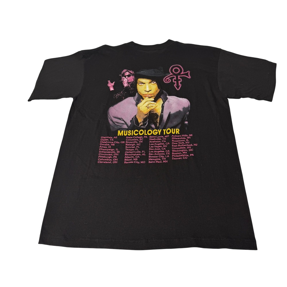 Vintage 2004 Musicology Tour Prince T-Shirt Black Excellent Mens Large - Picture 3 of 7